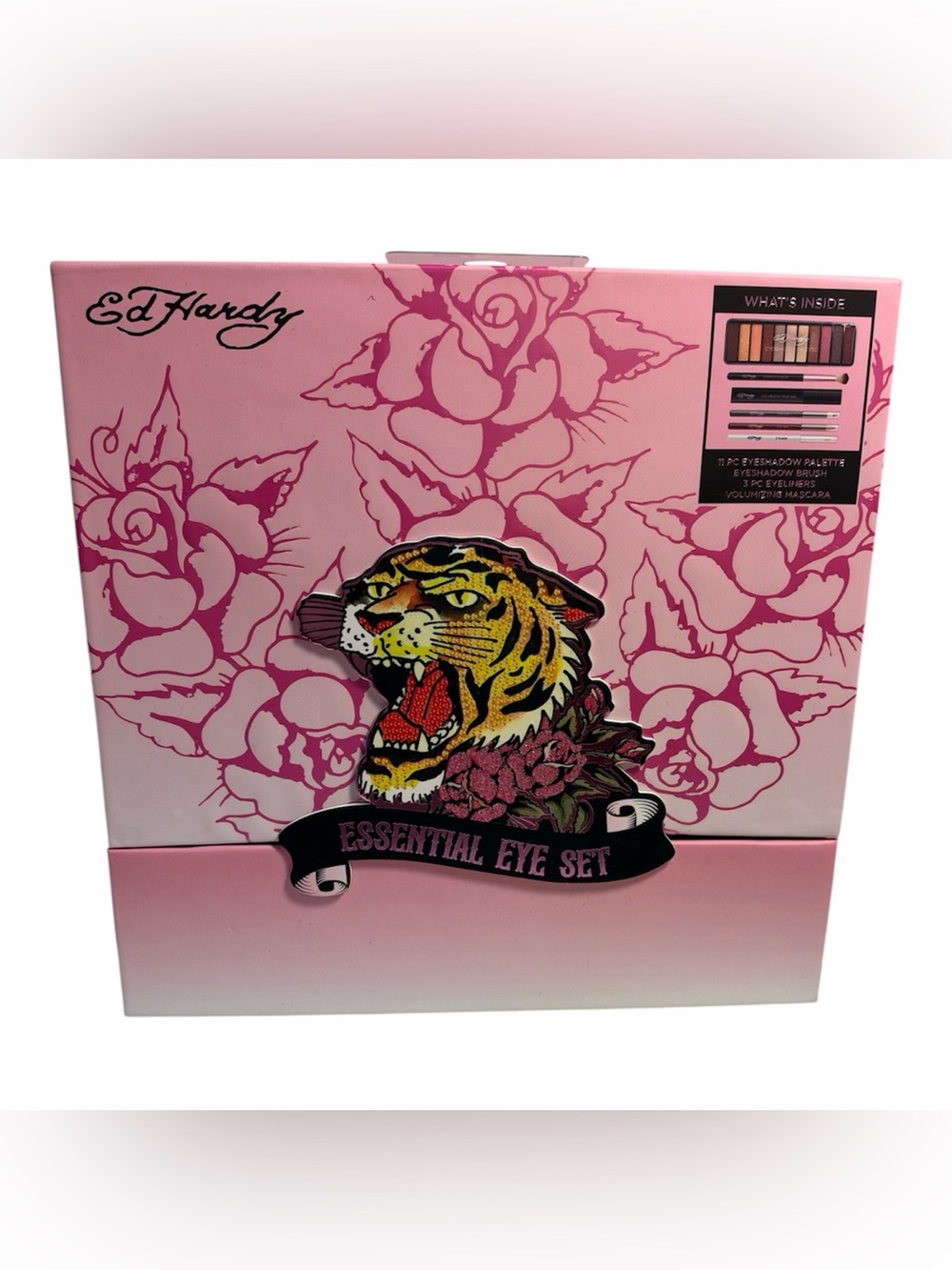 Ed Hardy Essential Eye Set Eyeshadow Palette Eyeliner Mascara - NWT **
